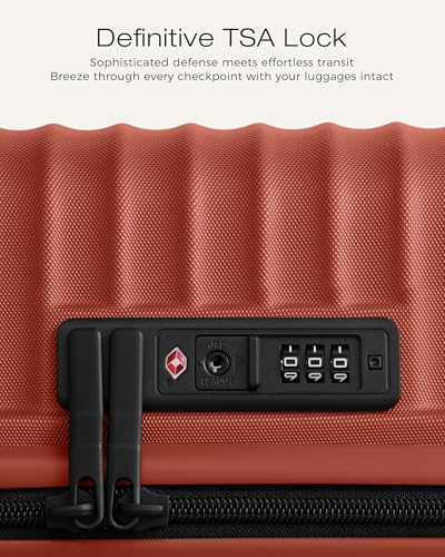 Coolife Luggage 3 Piece Set Hardside Upgraded Durable PC Lig