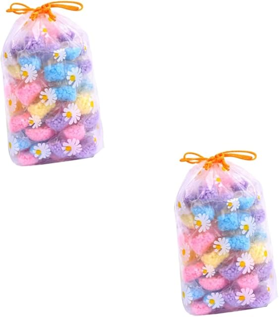 DOITOOL 100 pcs Liquid Storage Mixed for Tools Scent Clean Clothes Bag Freshener Fabric with Lavender Color Beads Fragrance Assorted Laundry Bead Fresh Lasting Bathroom Long Washing in