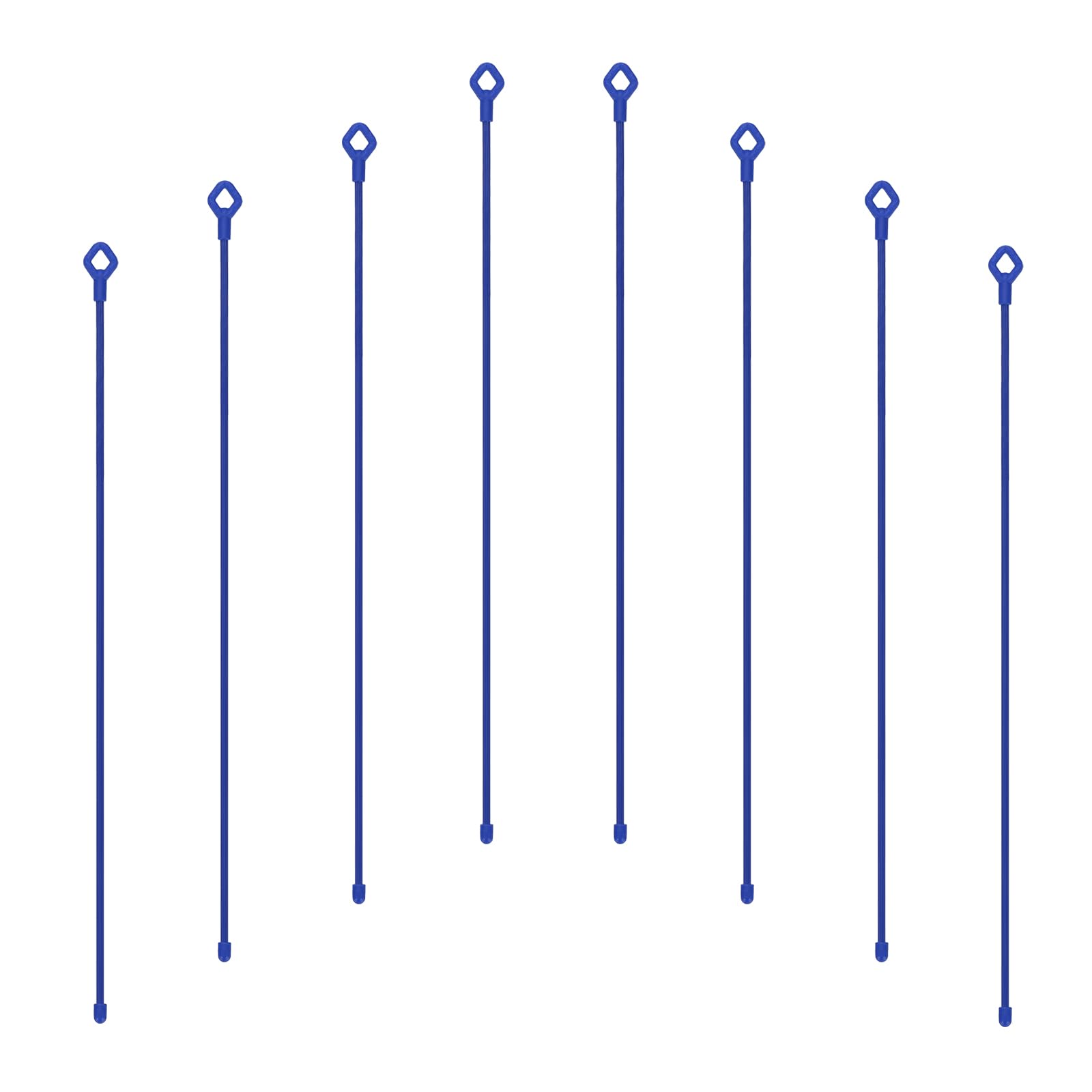 PATIKIL Rubber Twist Ties, 18 Inch Silicone Reusable Twist Ties Heavy Duty Bendable for Bundling Holding, 8 Pcs, Blue