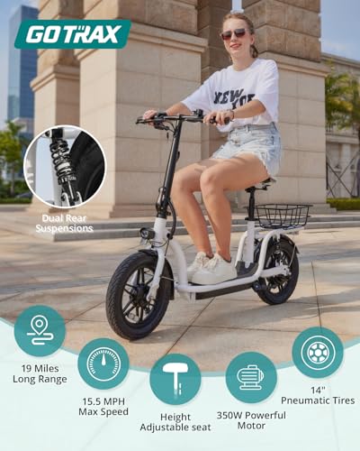 image for Gotrax Astro Electric Scooter with Seat, 14