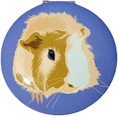 Guinea Pig Cosmetic Compact Mirror in Many Colors Guinea Pig Gifts (Purple)