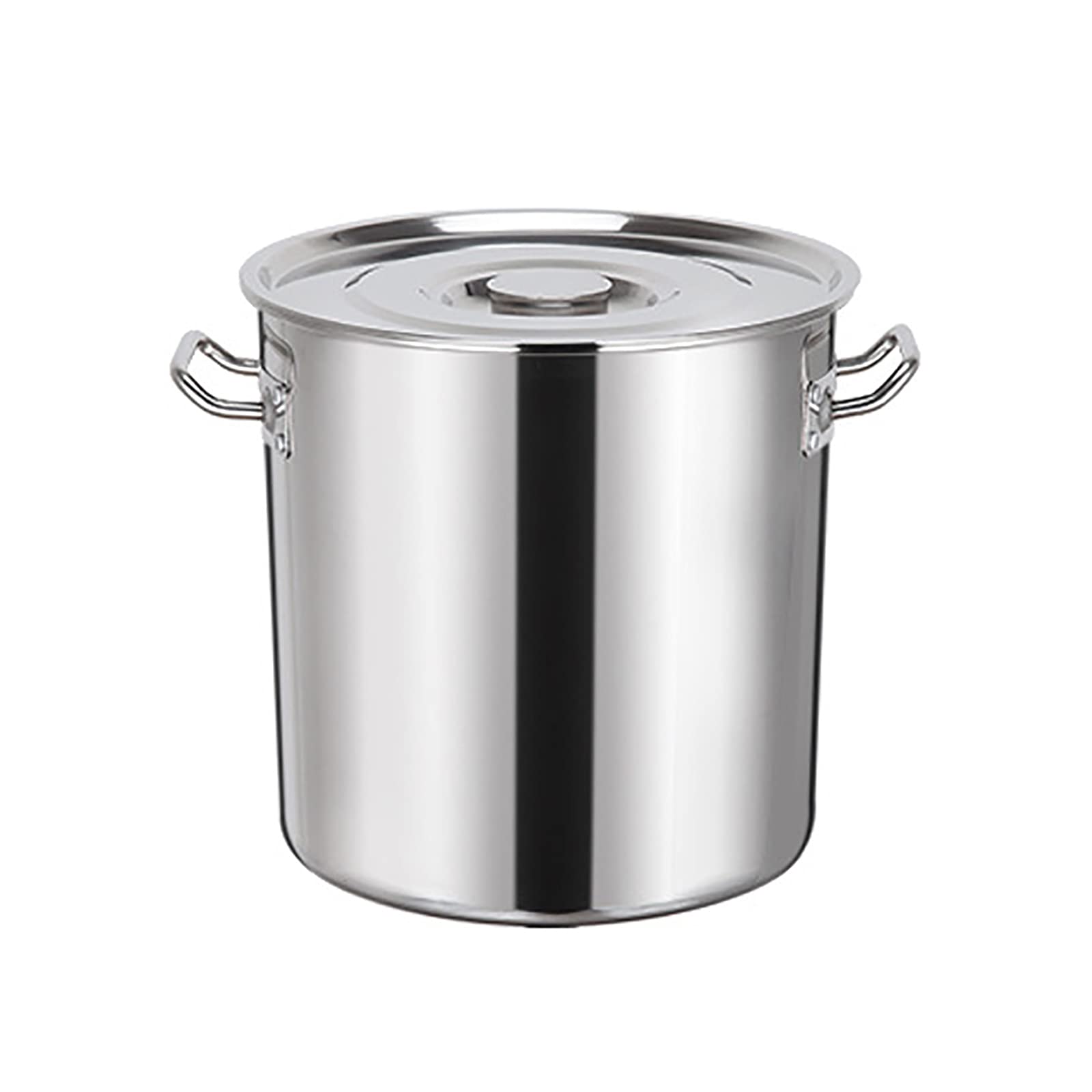 MYUYEE Stainless Steel Stockpot, Stockpot With Lid,Stock Pot With Lid Home Brewing For Beer Brewing,Maple Syrup,Compatible With All Heat Sources (30 * 30Cm(20L))