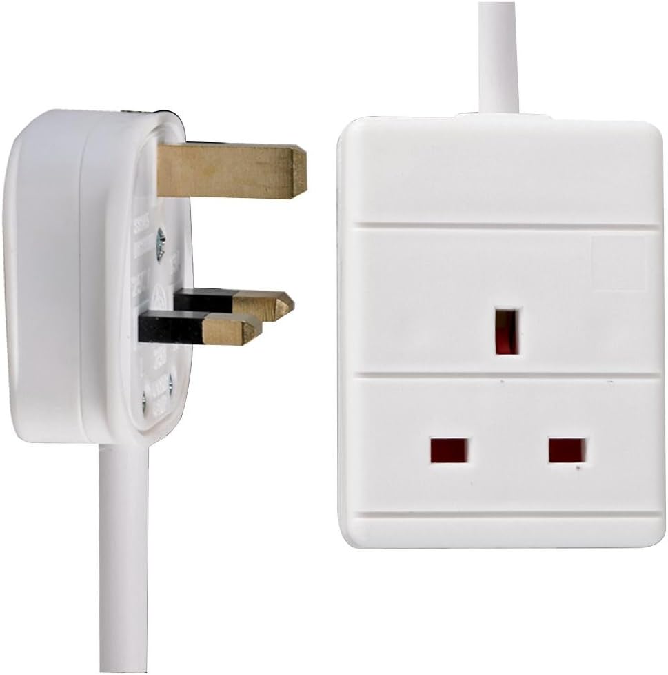 PRO ELEC PELB1502 1 Gang Extension Lead 2m, White