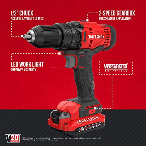 CRAFTSMAN V20 Power Tool Combo Kit, 7-Tool Cordless Power Tool Set with 2 Batteries and Charger (CMCK700D2) by CRAFTSMAN - Image 2
