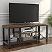 TV Stand, 59 Inches Tribesigns Industrial Rustic Media Stand for 60 Inches TV, Large 3-Tier Entertainment Center with Metal Mesh Shelf, Media Console Table for Living Room