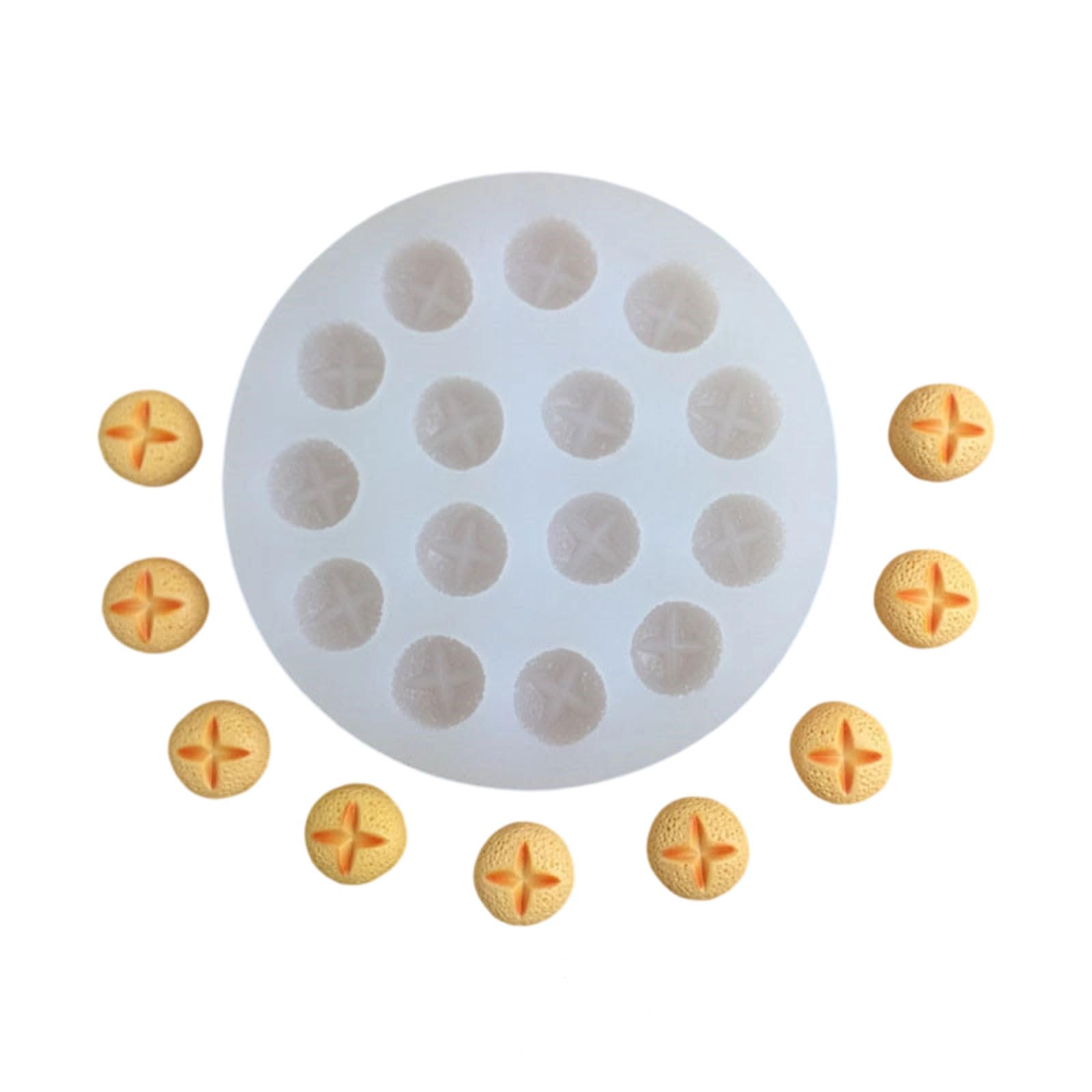 HZBB Silicone Biscuit Molds for Homemades Cookie and Projects Simulated Food Toy Baking Tool Food Grade Elastomer Cast