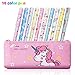 Produktbild Einhorn Stifte und Federmäppchen Briefpapier Set, Richaa 10er bunte Gel-Kugelschreiber & Einhorn Bleistift Aufbewahrungstasche für Mädchen Kinder Schule Geburtstagsgeschenk