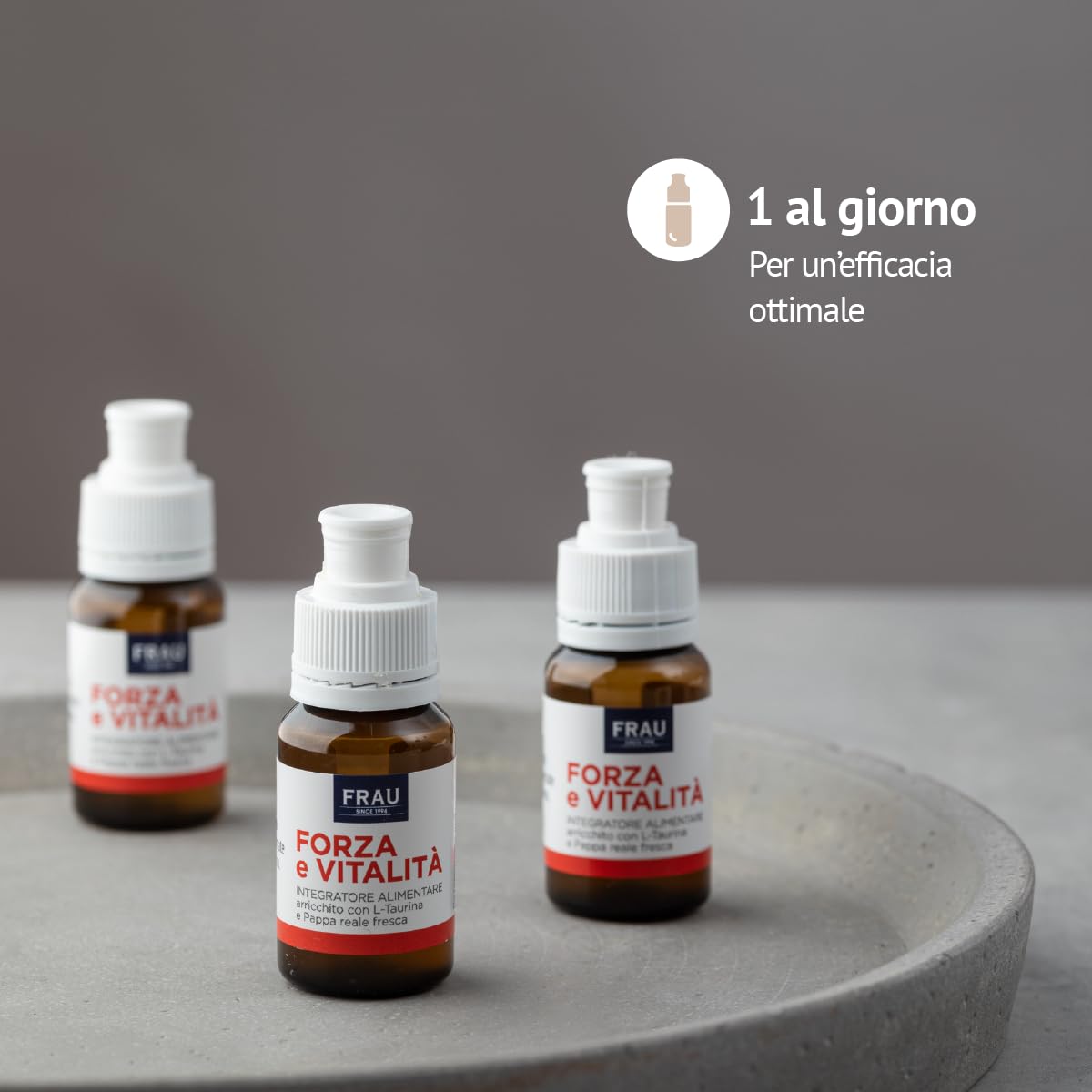 FRAU Forza e Vitalita’, Integratore Energia A Base Di Estratti Vegetali, 9 confezioni X 10 Flaconcini Con Tappo Serbatoio, Integratore Stanchezza Fisica E Mentale, Senza Glutine E Lattosio, Bianco