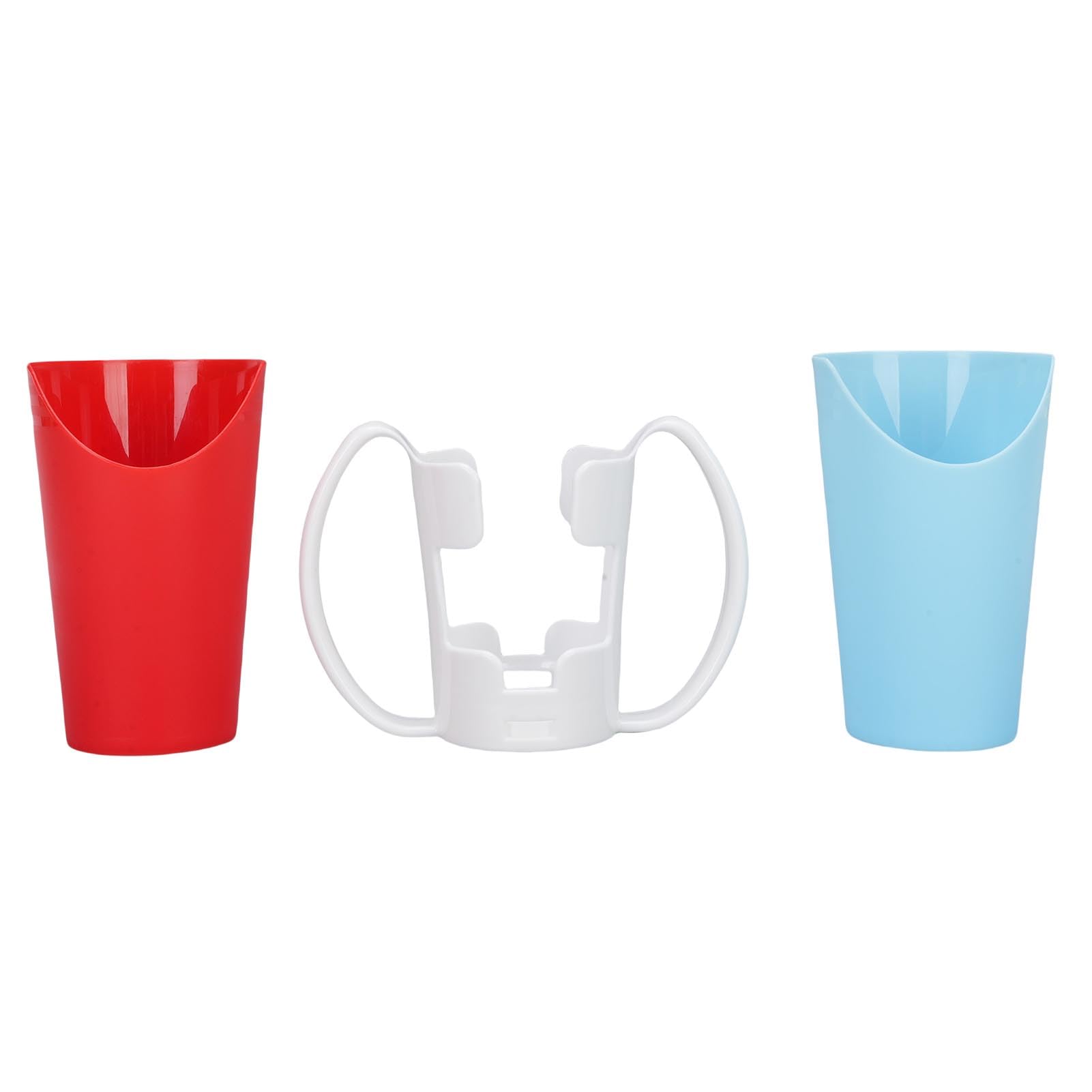 Pongnas 2 bicchieri a forma di U a forma di U – SoRte – Taglio – Bicchiere per bere senza fuoriuscite per anziani con supporto semplice grip –
