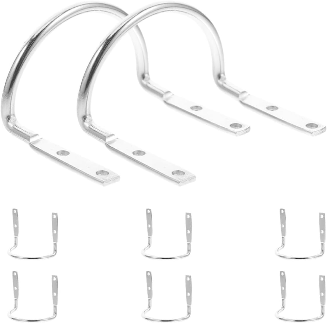 Veemoon 8pcs Heavy Duty Metal Tool Holder Hooks for Wall Mount Organizer with Universal Hook Compatibility and Quick Installation, for Garage, Workshop, and Outdoor Tool Storage