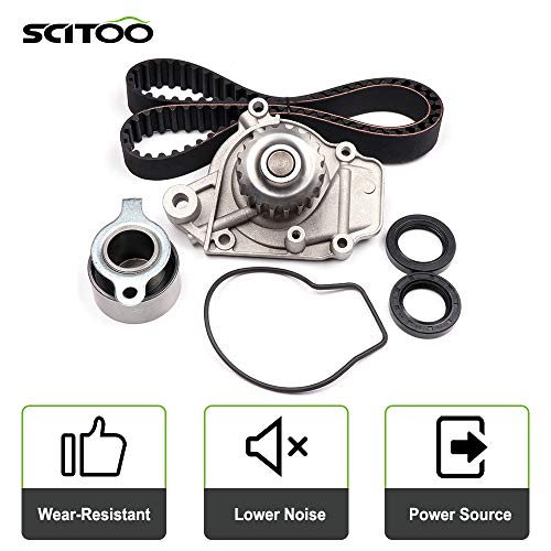 Scitoo Tckwp143 Wp143K1A Tb143Lk1 Wp135-1260 Ts26143 Itm143 Tbk143 Wp4026 Engine Timing Belt Kit Fits For 1988-1995 For Honda Civic 1993-1995 For Honda Civic Del Sol 1988-1991 For Honda Crx #TOP1