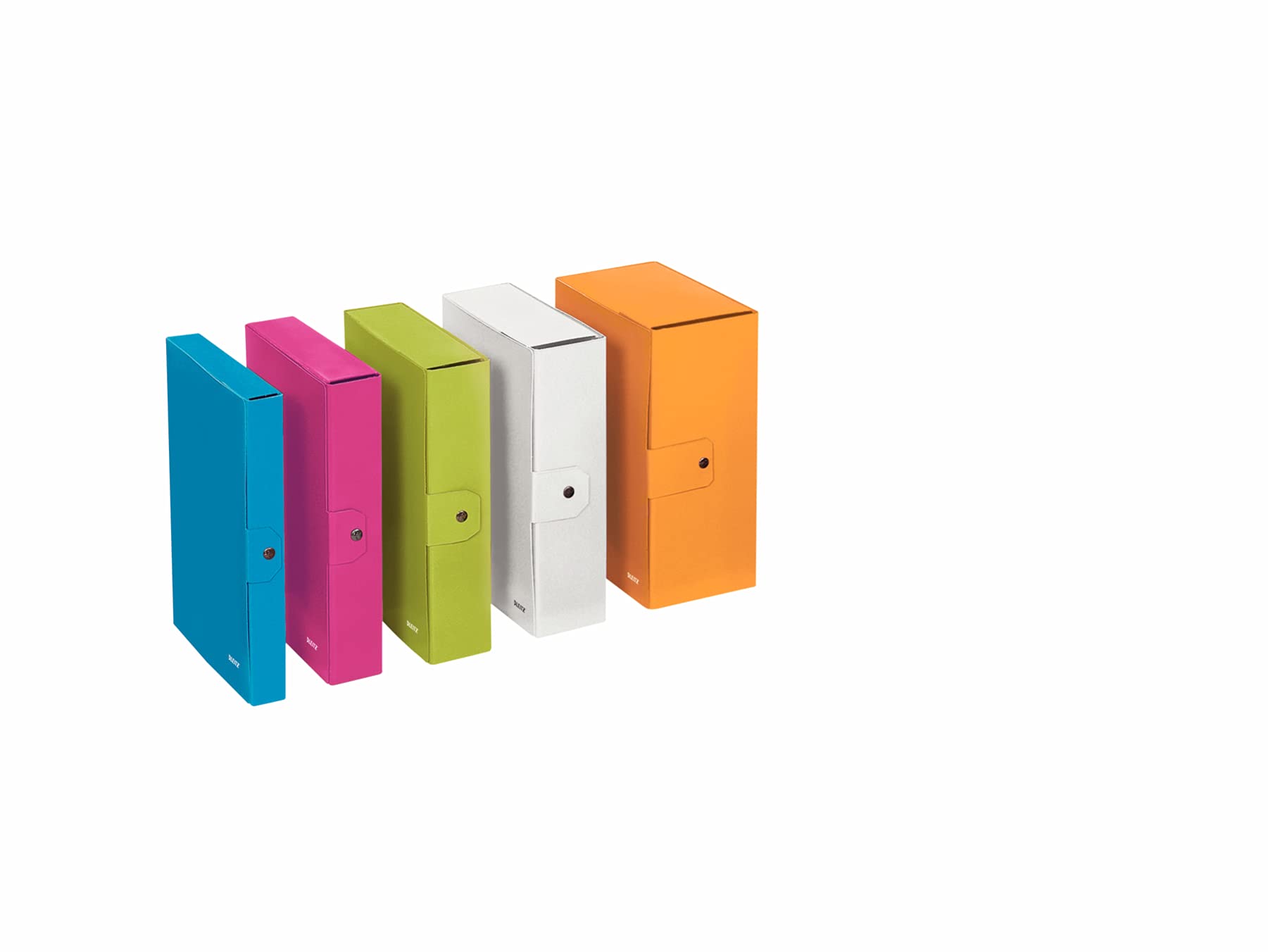 Leitz Press Stud Closure Box File,Plastic-Coated, 25 x 35 cm Dorso 8 cm Blue Metallized - Image 2