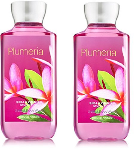 Bath and Body Works (2) Plumeria Shower Gels-10 oz. Bottles
