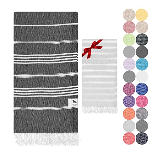 Beach towel - Turkish Beach Towels and Hand Towel. Ultrathin, Lightweight, Quick-Drying and Soft Cotton Beach Towels for Adults. Perfect for Beach, Pool, SPA, Gym, Yoga, Bathroom (94x180cm+40x100cm)
