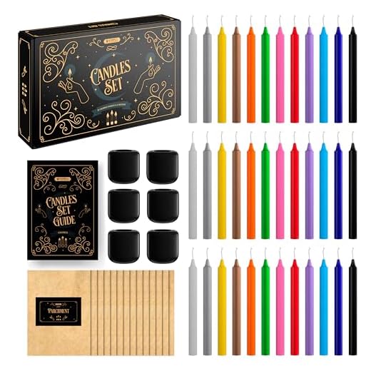 Wyspell 36 Colored Taper Candles Set