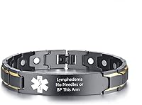 Vista 31 de Pulsera personalizada de identificación de alerta médica para hombres, pulsera de acero inoxidable grabada con láser, identificación de emergencia