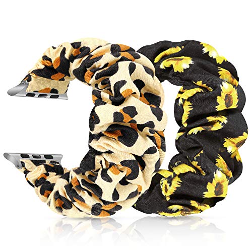 Image of Greatfine Scrunchie Band Compatible with Apple Watch Bands 38mm 40mm 41mm 42mm 44mm 45mm 46mm 49mm Women, Elastic Scrunchie Watch Strap for iWatch Watch Series 11 10 9 8 7 6 5 4 3 2 1 SE 3 2 Ultra 3 2