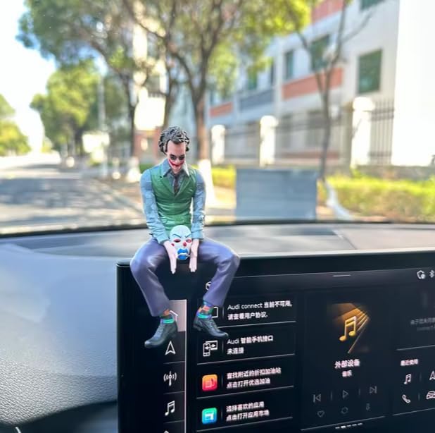 Image of YOURKARTS.COM Joker Dashboard Figurine 5.5-Inch Villain Model with Iconic Grin | Desk or Shelf Showpiece, Comic Fan Gift or Display Prop /Trending Car Accessories