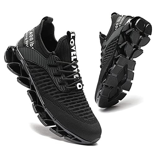 Womens Running Shoes Blade Tennis Walking Fashion Sneakers Breathable Non Slip Gym Sports Work Trainers Black