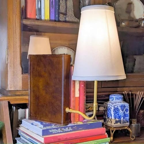 DANGGEOI Lâmpada literária clássica, candeeiro de mesa com design de livro vintage, candeeiro de mes