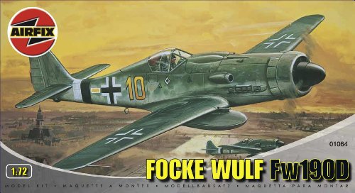 Airfix A01064 1:72 Scale Focke Wulf Fw190D Military Aircraft Classic Kit Series 1
