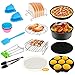 124 Piezas de Accesorios para freidora de Aire Kit de freidora de Aire Actifry de 8 Pulgadas de 4.2QT-6.8QT-UP con Molde para Pasteles Antiadherente tapete de Silicona Bandeja Pizza(3.5L)