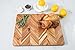 Lipper International Acacia Herringbone Rectangular Cutting and Serving Board with Inset Handles for Chopping Meats, Fruits and Vegetables, Medium, 12