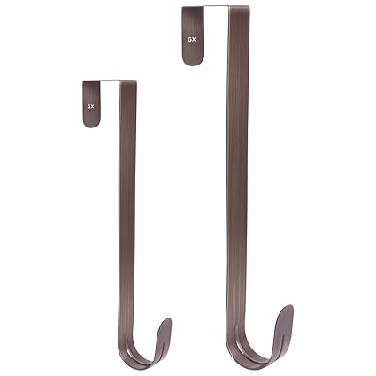 GameXcel Wreath Hanger Over The Door - Larger Wreath Metal Hook for Christmas Wreath Front Door Hanger 12