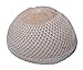 Small Faded Lt Brown Open-weave Design Nylon Muslim Kufi Hat Skull Beanie Cap