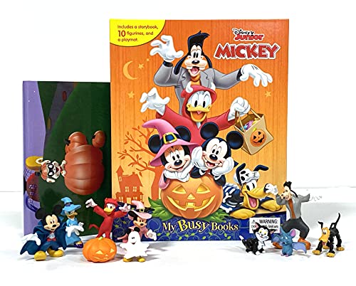 Disney Mickey Halloween My Busy Books - Storybook, 10 figurines, playmat