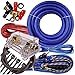 Gravity GR-50PX Car Audio Mobile Battery Stiffening Portable Power 50.0 Farad Capacitor and Completed 5000 Watts Amplifier Installation Wiring kit 0 Gauge BGC0XLB