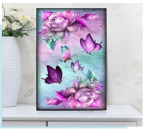Peinture diamant 5D fleurs grand format 40x100cm en kit complet de broderie strass