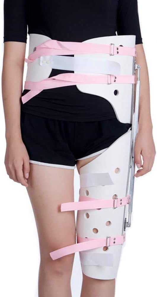 Hip Brace and Groin Support, Ankle Brace Leg Support, Hip Joint Brace Adjustable Hinged Hip Abduction Orthosis Protector Waist Leg Brace Femur Injury (Right Below 90cm)