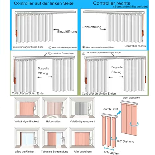 Persianas verticales blancas a medida para ventanas grandes y balcones 7