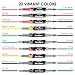 Grabie 20 Dual Tip Colors Highlighters, DuoMark Highlighter Set of 10, Dual Tone Highlighters Assorted Colors, Versatile Chisel Tip, Highlighter Markers, Note-taking