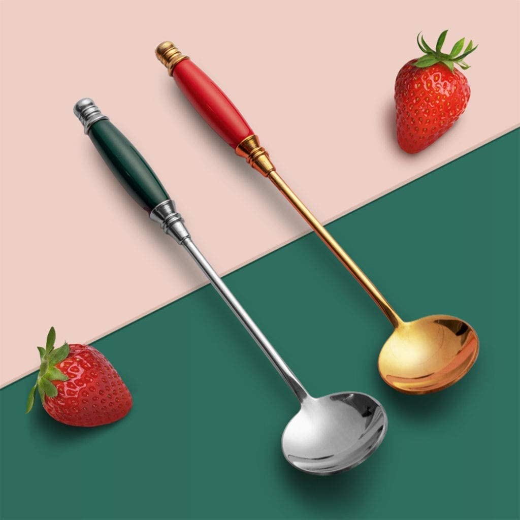 Löffel Restaurants Kaffeelöffel Aus Edelstahl, Kleiner Retro-Löffel, Feiner Rühr-Dessertlöffel Für Die Heimküche, 1,18 Cm X 5,7 Esslöffel Hause(E)