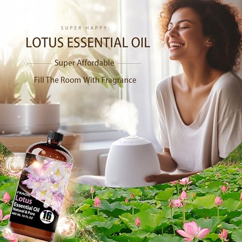 Aceite esencial de fresa y loto 8 y 16 oz para difusor miniatura 7