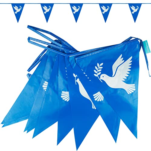 Goodymax® Wimpelkette 10 m Friedenstaube Peace Welt Frieden Taube Cover