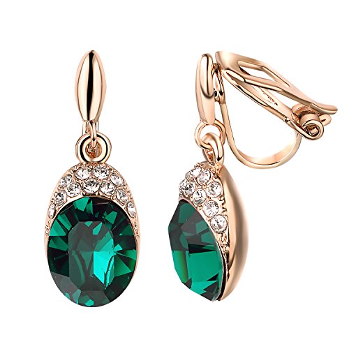 Yoursfs Green Clip On Earrings for Women Non Pierced Green