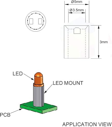 Miniatura 2 de uxcell 400pcs 0.138x0.197x0.118 in Nylon Tubo Aislante Recto PCB LED Montaje Separador Separador