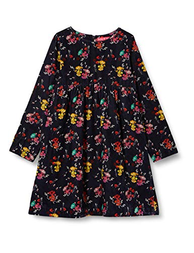 Derhy Lucianna Robe ML Velours Poppy Vestido, Azul Marino, 7 años para Niños