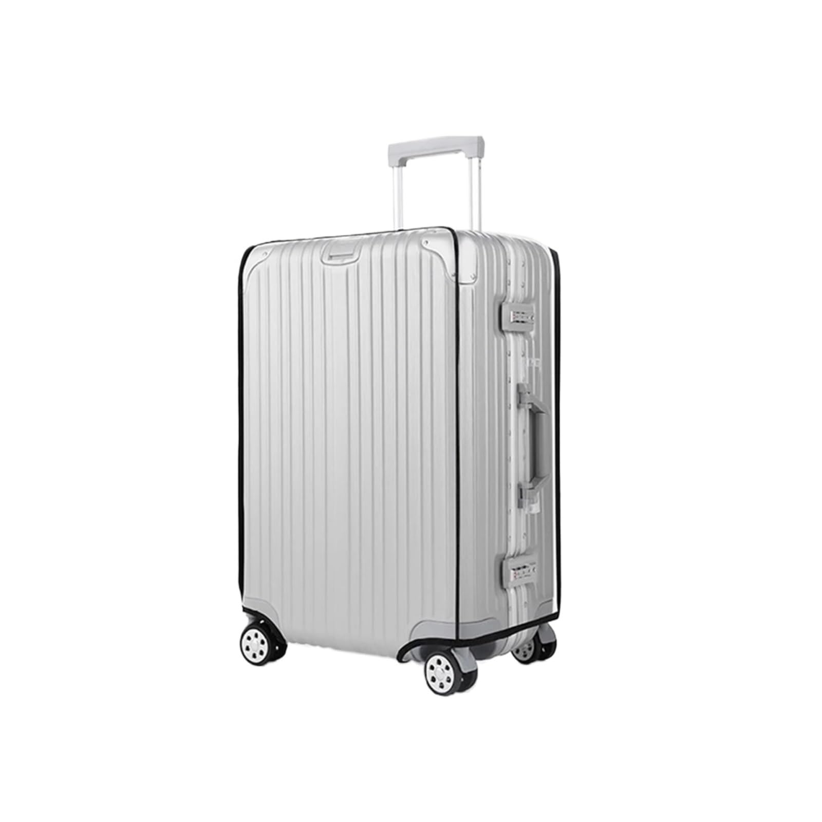 2 pezzi di copertura protettiva for bagagli in PVC trasparente for con ruote esterna resistente all'usura(18 inches)