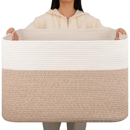 OIAHOMY 108L Extra Large Blanket Basket...