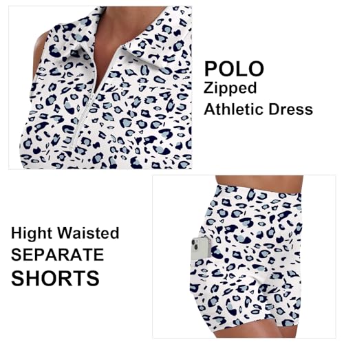 Womens Two Piece Tennis Golf Dress UPF 50+ Active Athletic Activewear Sports Dresses with Pocket Separate Shorts3