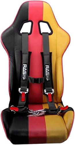 Miniatura 5 de RASTP Juego de arnés de seguridad de 4 puntos con almohadillas de hombro ultra cómodas y resistentes, (paquete de 1) (negro)