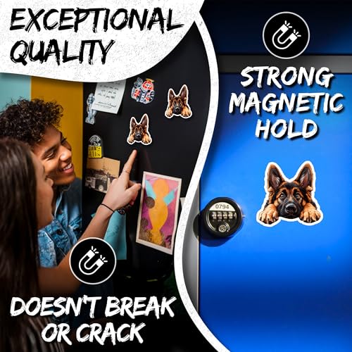 Imán Decorativo Perro Pastor Alemán 4 Pulgadas Pack 2 miniatura 3