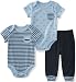 Calvin Klein Baby Boys' 3 Pieces Bodysuit Pant Set, Light Blue, 18M
