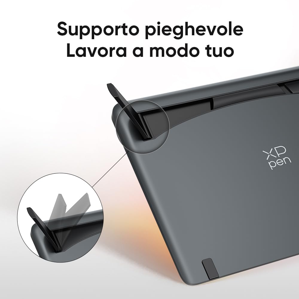 XPPen Artist Pro 14 2nd Tavoletta grafica con schermo da 14 pollici, penna passiva 16K(16384) livelli di pressione, Telecomando wireless di scelta rapida incluso, Supporto pieghevole integrato