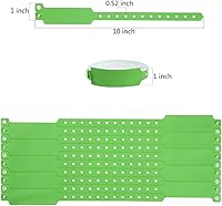 Vista 16 de Red Plastic Wristbands 500 Pack - Colored Wristbands for Events, Vinyl Wrist Bands of Party by Fivepeans