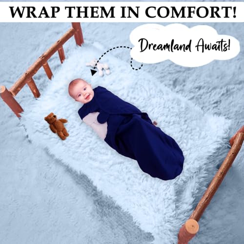 Image of 3 Pack Organic Swaddles Sacks For Newborns, Baby Girls, Boys, Soft & Snug Newborn Sack, Nursery Swaddling Blankets